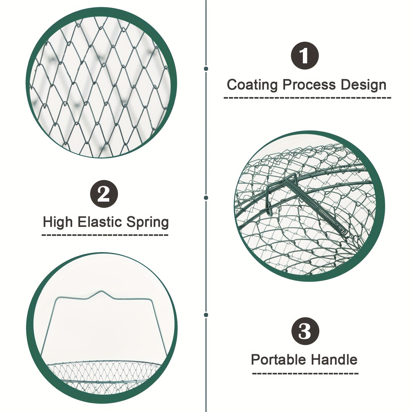 Premium Collapsible Rust-Resistant Fish Keeper - Floating Fishing Net Cage with Durable Coating for Live Fish, Shrimp, and Crayfish - Compact, Portable, and Easy to Clean