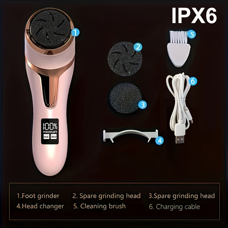 MIGUAN Electric Feet Callus Removers Rechargeable Portable Electronic Foot File Pedicure Tools - Professional Pedi Feet Care for Dead, Hard Cracked Dry Skin, Pedicure Tools, Usb Rechargeable, Durable Construction
