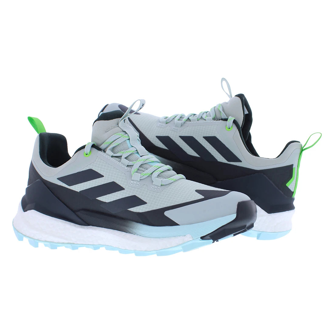 For Terrex Free Hiker 2 Low GT Women's Hiking Boots Semi Flash Aqua/Carbon/Lucid Lime Waterproof Genuine Leather China IG3204