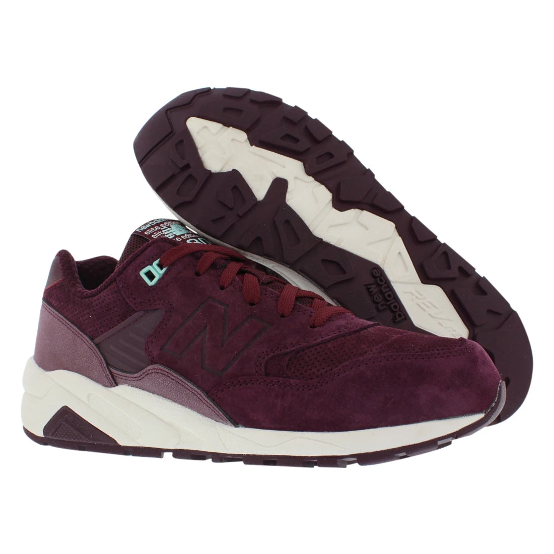 New Balance 580 Meteorite Medium Women's Shoes Color: Plum/White 100% Authentic