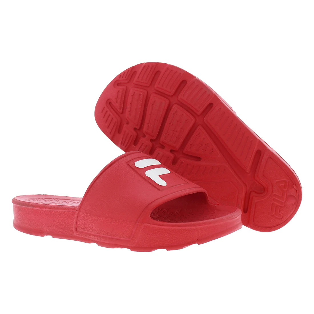 Fila Sleek Slide BX GS Boys Shoes Color: Fila Red/White/Fila Red 100% Authentic