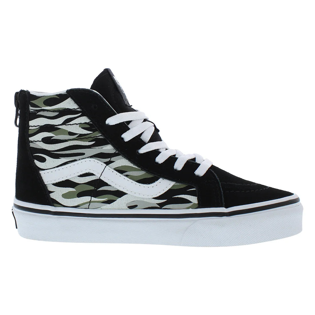 For Sk8 High PS Boys Shoes Color Flame Camo Black/Grey 100% Authentic Made in China Model MSS-VN0A4BUXN42