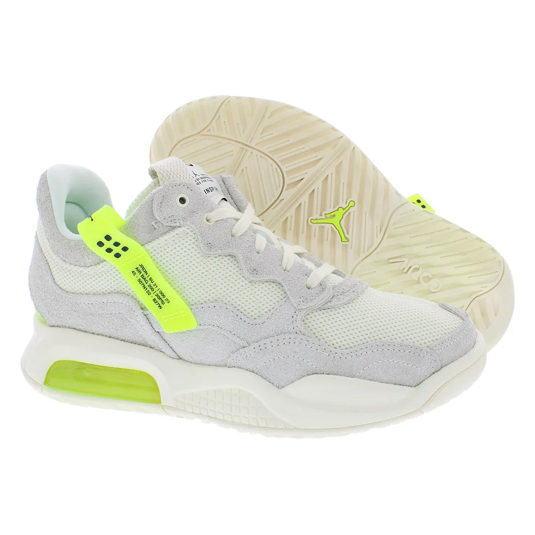 Jordan MA2 Women's Fitness & Cross-Training Shoes Pale Ivory/Black/Volt Color - 100% Authentic