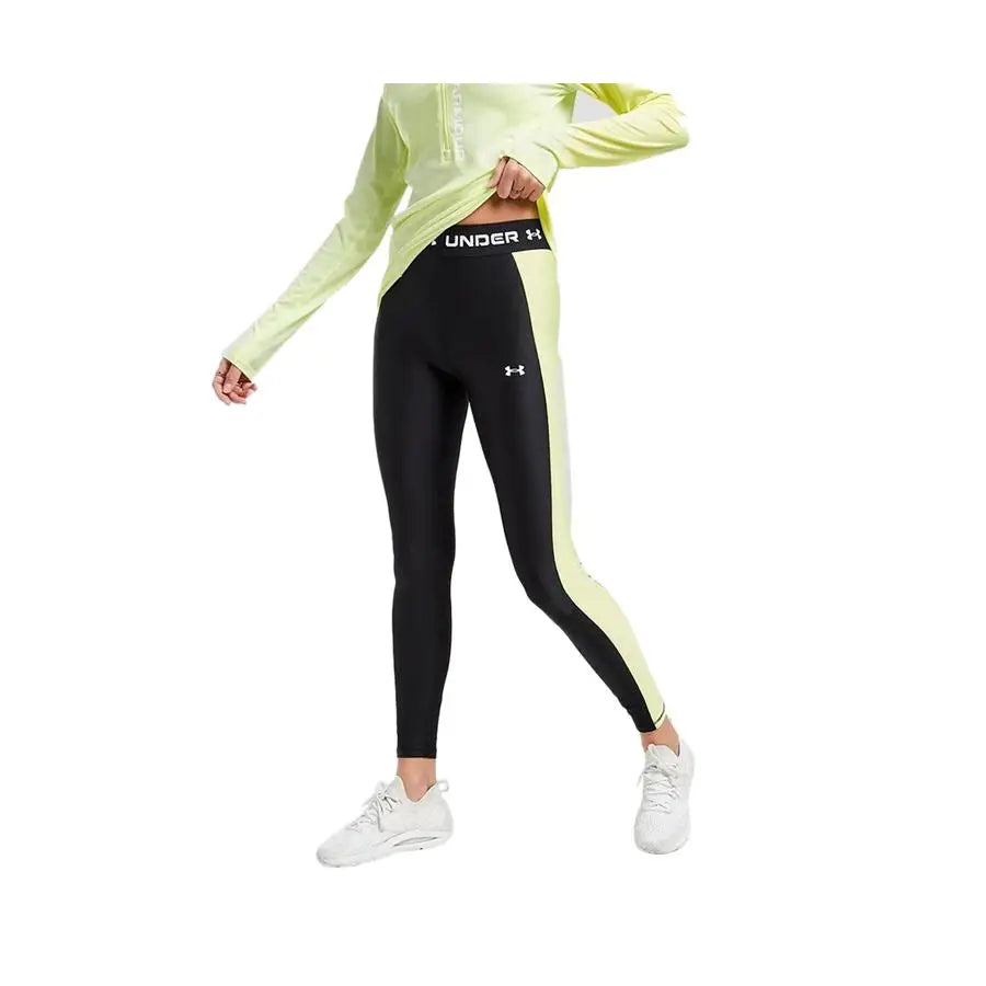 For Under for CB Legging Womens Active Pants Color Black/Volt | 100% Authentic Model Number MSS-1369355001