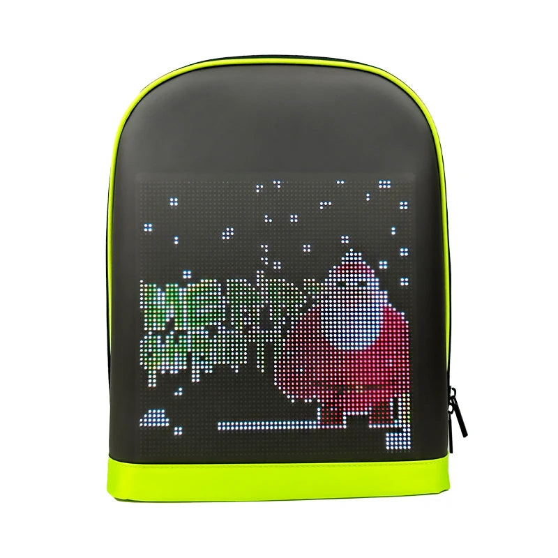 LED Backpack Luminous Publicity Display Network Red Schoolbag Dynamic Mobile Advertising Screen for Men and Women Backpack