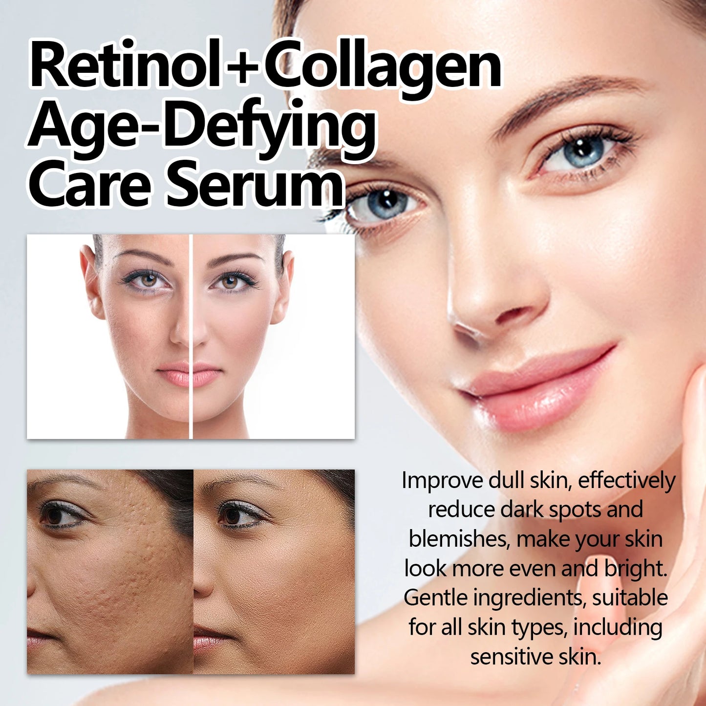 Hoygi Age-Defying Retinol+Collagen Serum Home Use Moisturizing Tender Skin Anti-Wrinkle Anti-Aging Repair Pore