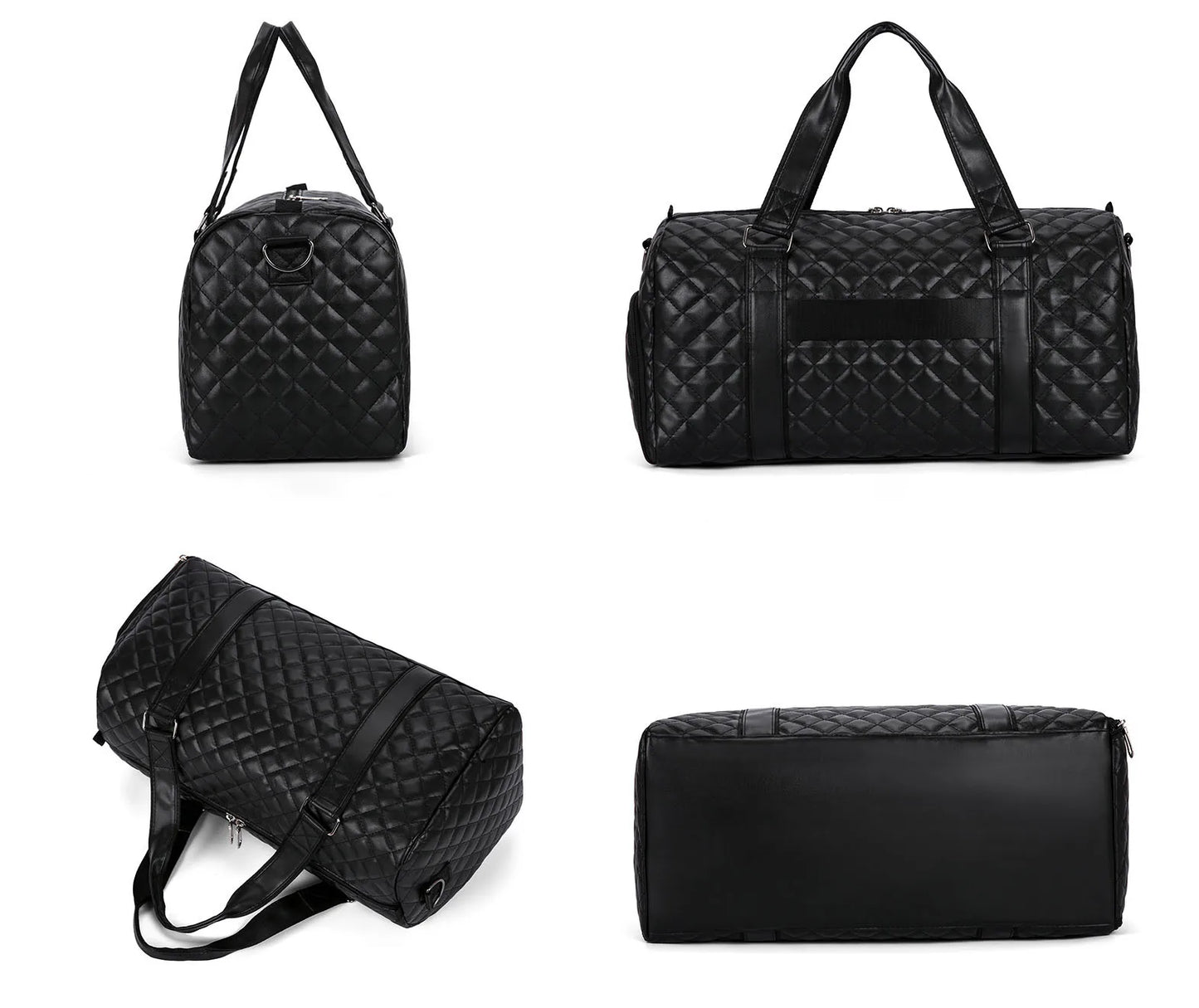 2024 New Fashion Travel Bag Sports Leisure Duffel Bag Men's PU Waterproof Fitness Bag Women's Portable Yoga