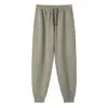 Hot Sale 380gsm Terry Jogger Trousers for Men High Quality Jogger Pants With Pockets Heavy Solid Custom Sweat Pants for Men