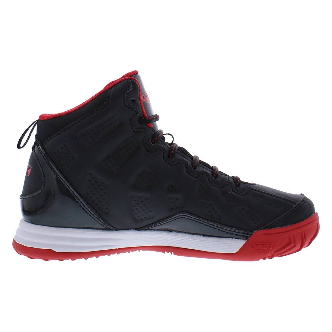 AND1 Show Out PS Boys Shoes D3001BBRW Size 1 Color Black/Red/White