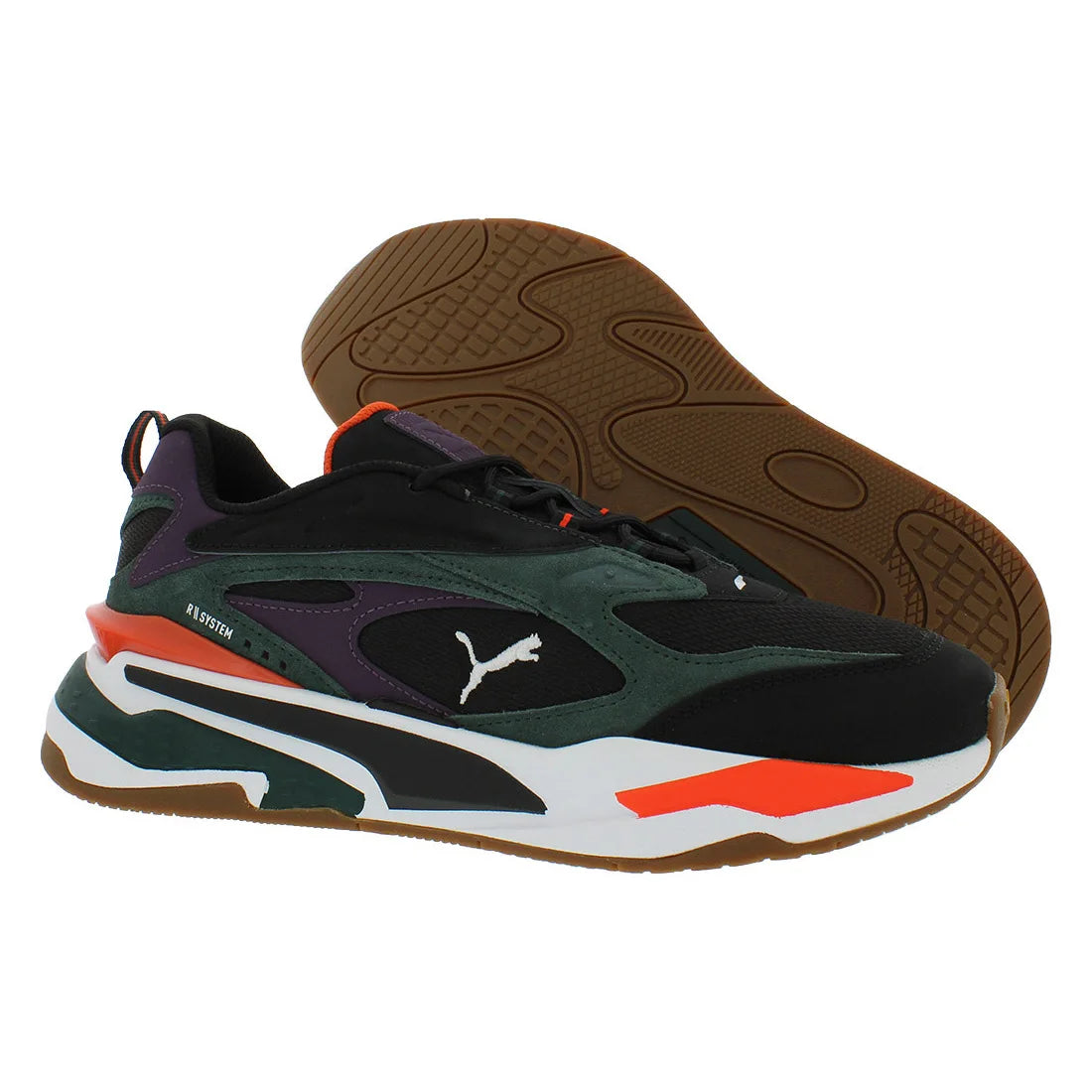 For Rs-Fast Buck Mens Shoes Model MSS-38103701 Colors Black/Green/Purple 100% Authentic