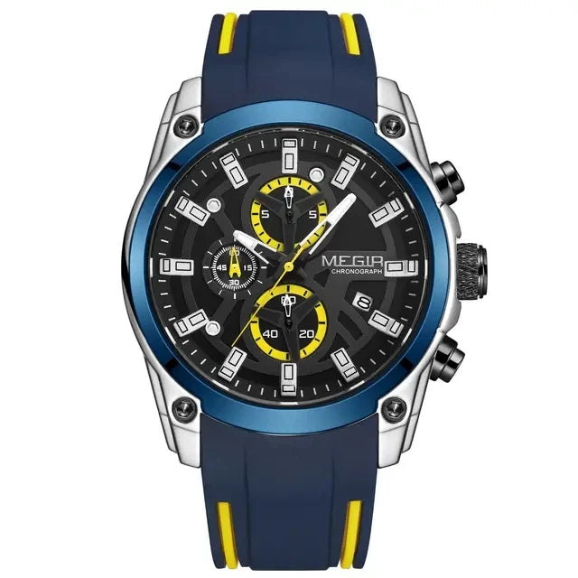 MEGIR 2144 Fashion Original Brand Waterproof Silicone Sport Watch Luxury Men Chronograph Quartz Wrist Watches for Reloj Hombre