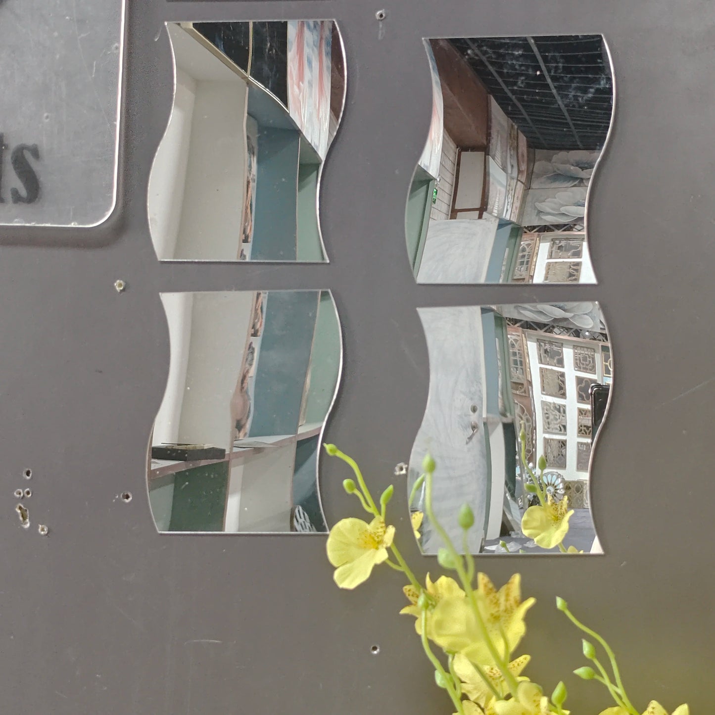22X20CM S4 Spherical Wall Mirrors Irregular Contemporary Living Room Home House Wedding Christmas Decoration Dropshipping DDP