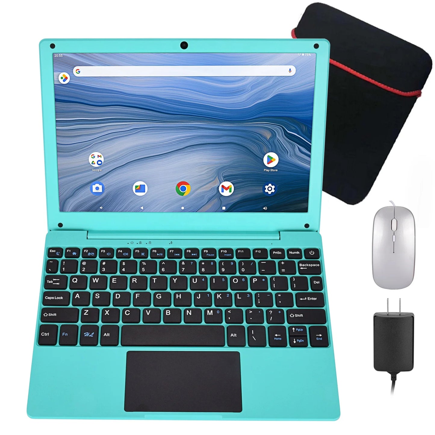 10.1inch Quad Core Netbook CPU A133 Android 12.0 OS New Cheap MINI Laptop 2GB+64GB English TN Camera for Home & Student
