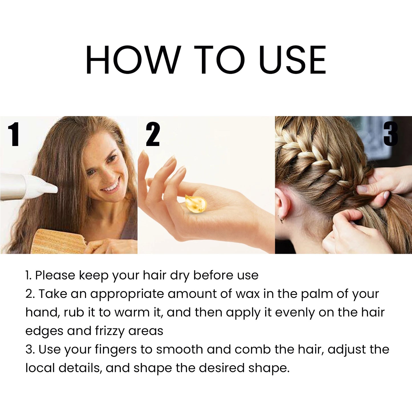 Dreadlocks Cheap Hair Wax Stick for Hair Edge Control Strong Hold Avocado Not Greasy with logo