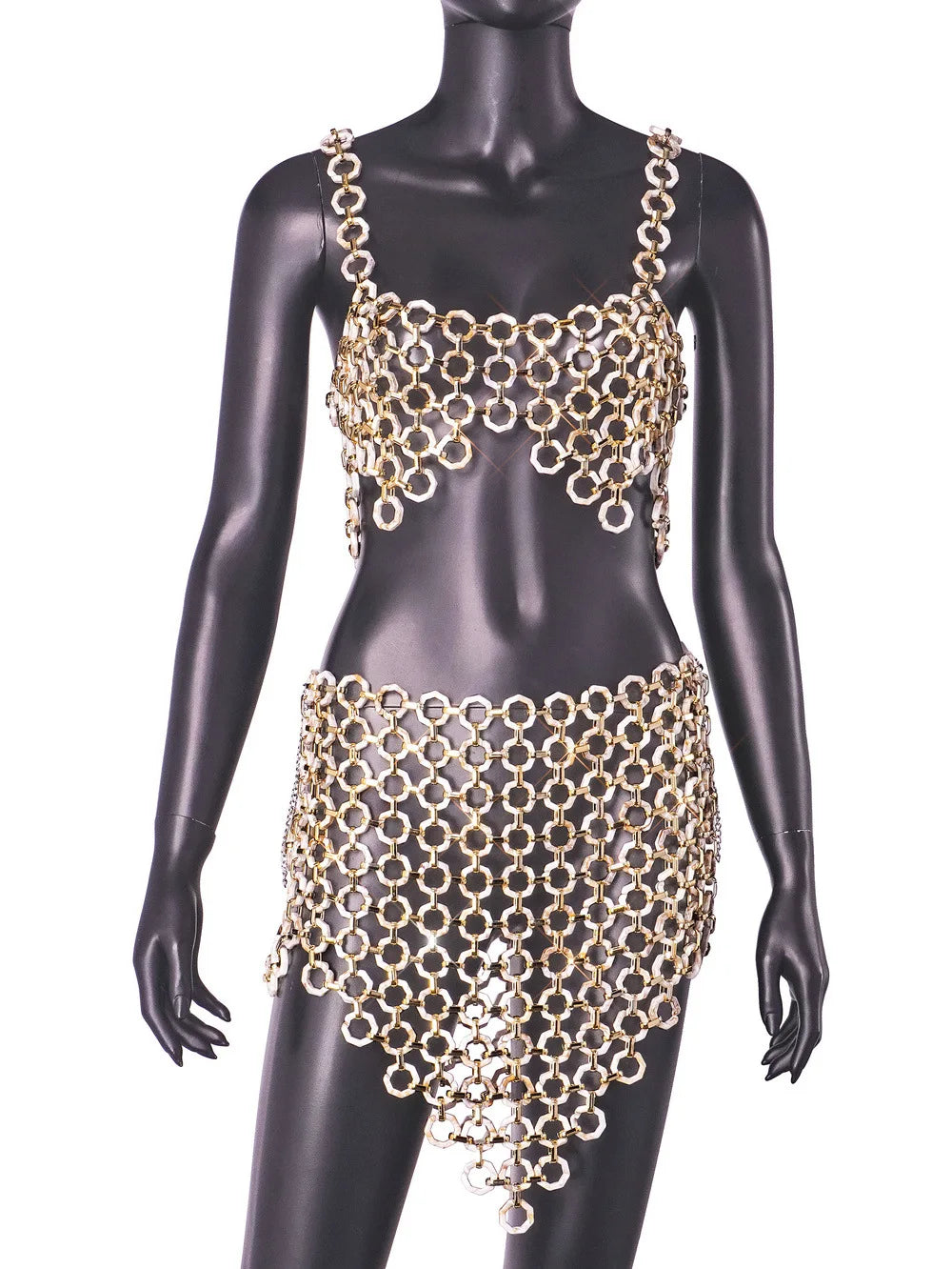 2024 Summer Inner Wear New Arrival New Slim Backless Acrylic Sling Set Set