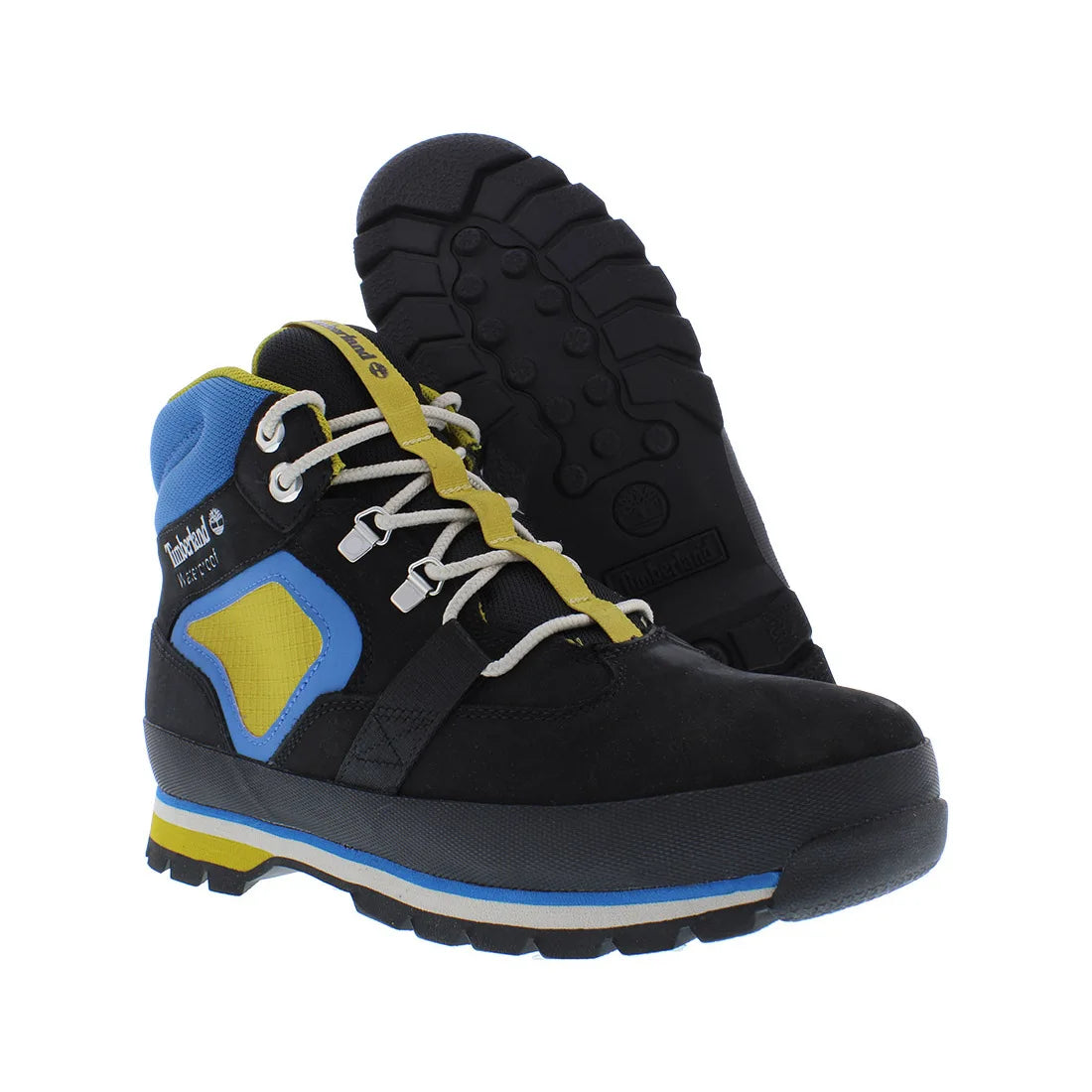 For Euro Hiker Waterproof Mid Hiker Mens Shoes Color Black Nubuck/Yellow | 100% Authentic China
