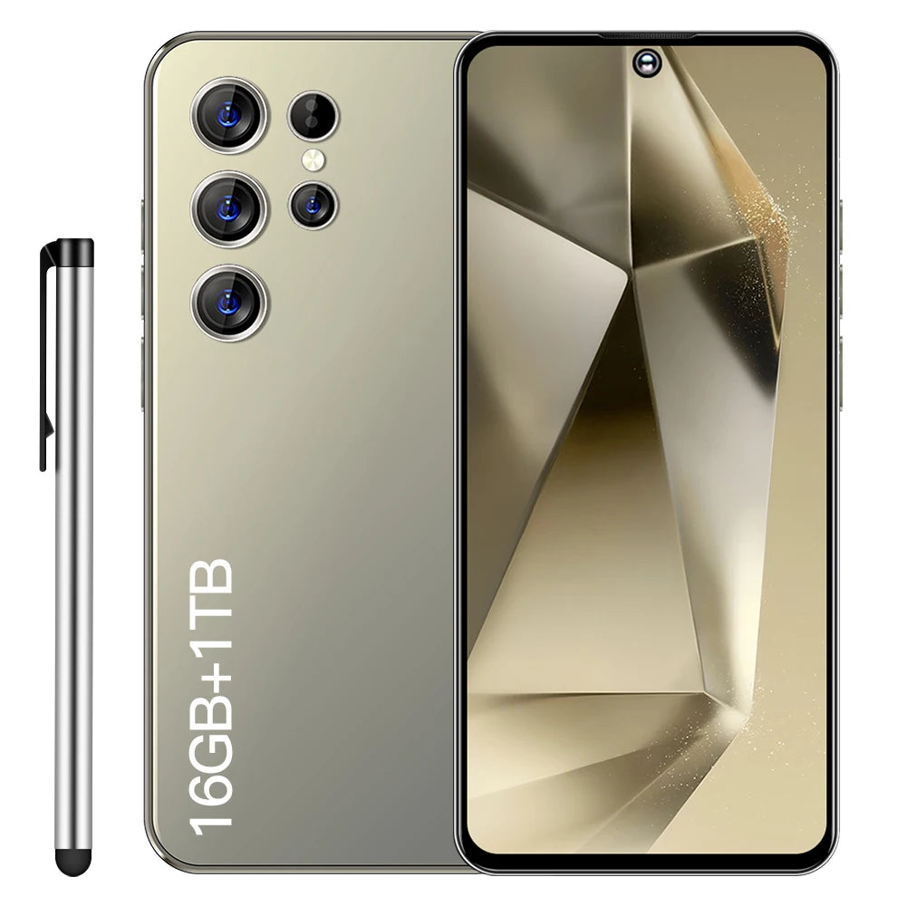 Latest Global Version Smartphone S24 Ultra+ Fold Design Phone High Refresh Rate Screen GPS Spotify 5g LTE Cell Mobile Phone