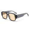 2025 New Outdoor Sports Sunscreen Personalized Fashion Leisure Double Bridge Men's Women's Universal Square Sunglasses
