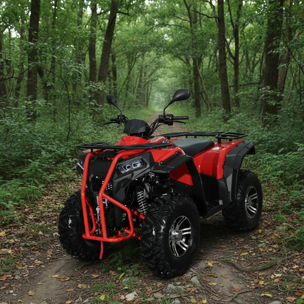 TLMOTO125CC 1000W 4-Stroke Gasoline ATV Automatic Chain Drive 4-Wheeler UTV with Differential Lock for Off-Road Motorcycling