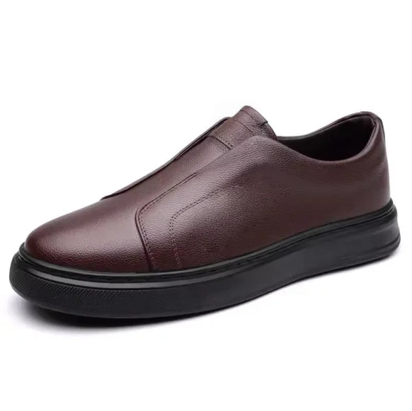 2026 New Luxury Designer Brand Men's Casual Fashion Versatile Genuine Leather Casual Shoes