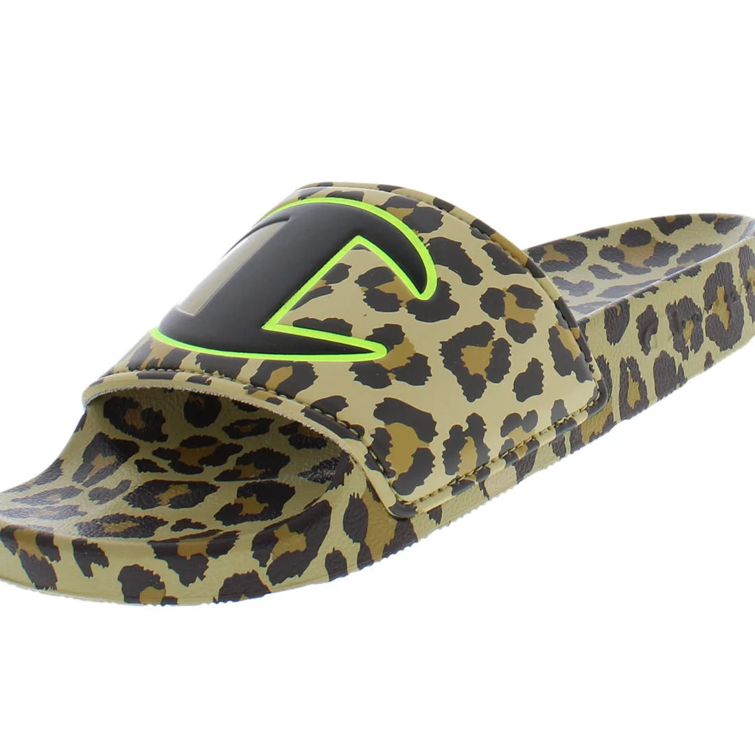 Champion Ipo Print Slide Womens Shoes Color: Black/Leopard | 100% Authentic