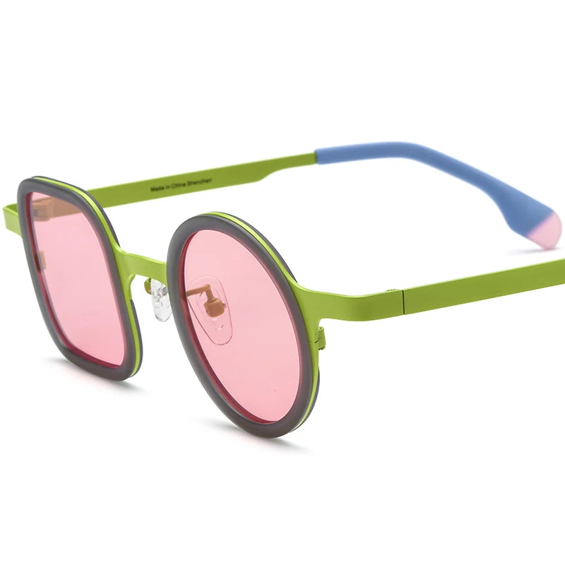 Borregls Acetate Titanium Sunglasses Women Brand Design Irregular Polarized Mirrored Sun Glasses Men Square Round Shades 185886