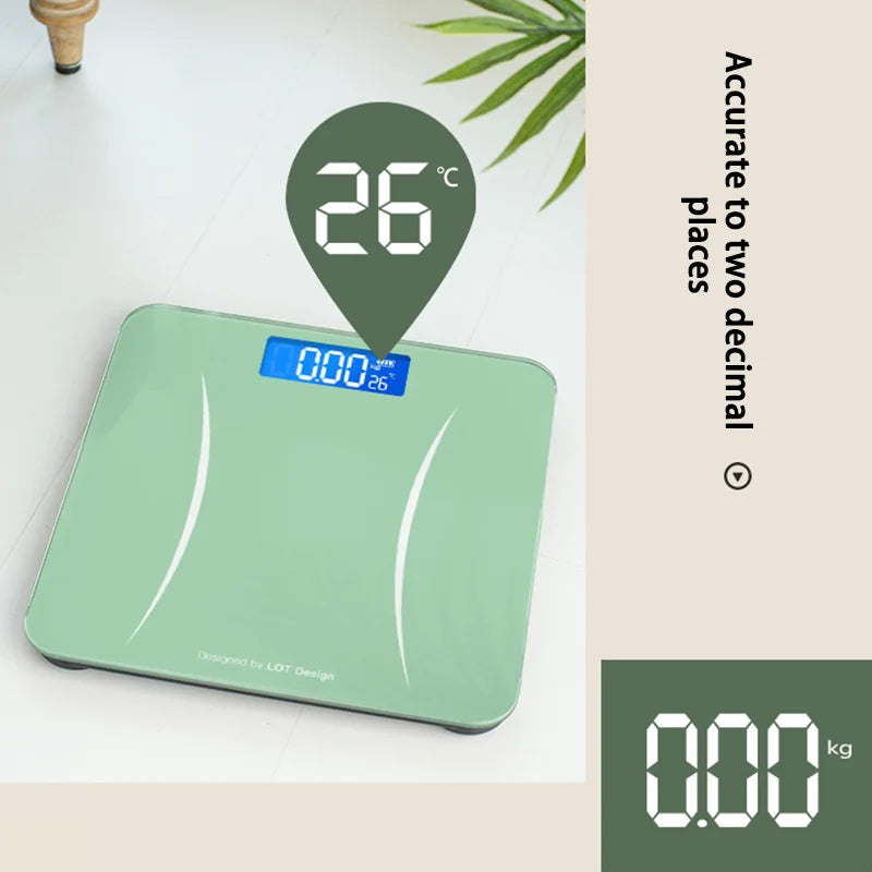 Ultra-Thin Smart LED Display Portable Body Fat Scales Auto-Calibration Personal Care Appliance Battery-Powered Household Use