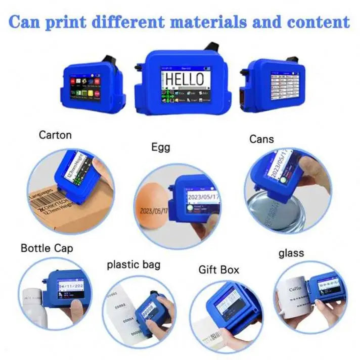 Portable Mini Inkjet Printer Wireless Connection Logo Tattoo Mini Machine for Multi-Purpose Printing Gift Cards Provided
