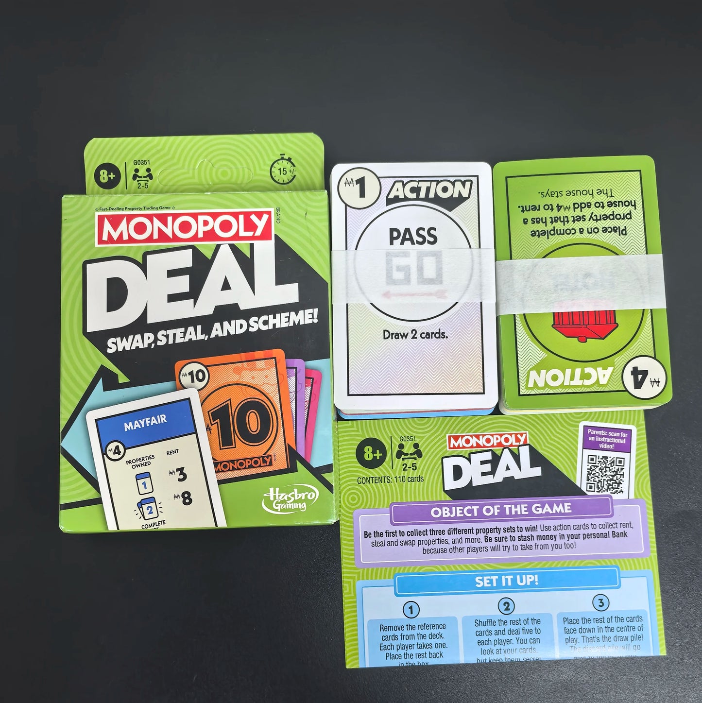 Monopoly Deal Card Game English Version Quick-Playing Card Game for Battle Kids Board Game Puzzle Poker Christmas Birthday Gift
