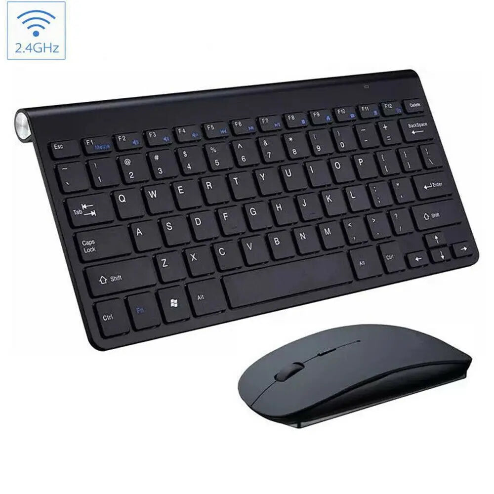 Wireless Keyboard And Mouse Set 2.4Ghz Gold For Laptop With Multimedia Keys And Silent Keys