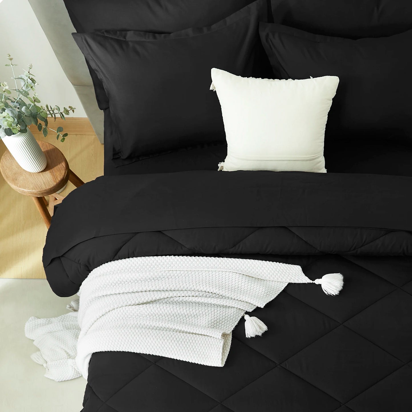 Comforter Set - 5/7 Pieces in a Bag, Bedding Sets with Comforters, Sheets, Pillowcases & PillowShams