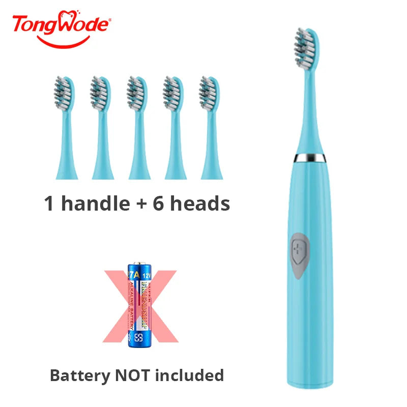Tongwode Electric Toothbrush for Adults Soft Bristle Portable Battery E802 Endurance IPX6 Waterproof Intelligent Effective