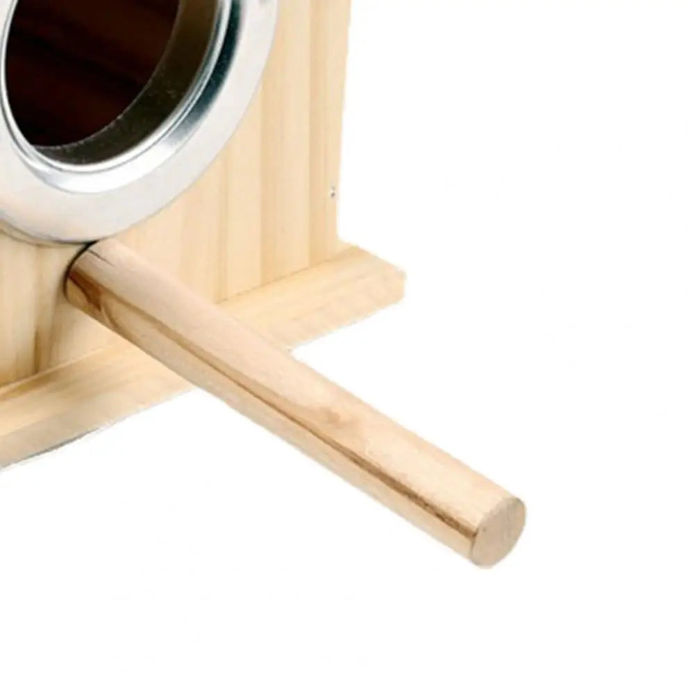 Bird Nest Sturdy Garden Decoration Wooden Bird House Eco-friendly Bird Nesting Box Natural Wood