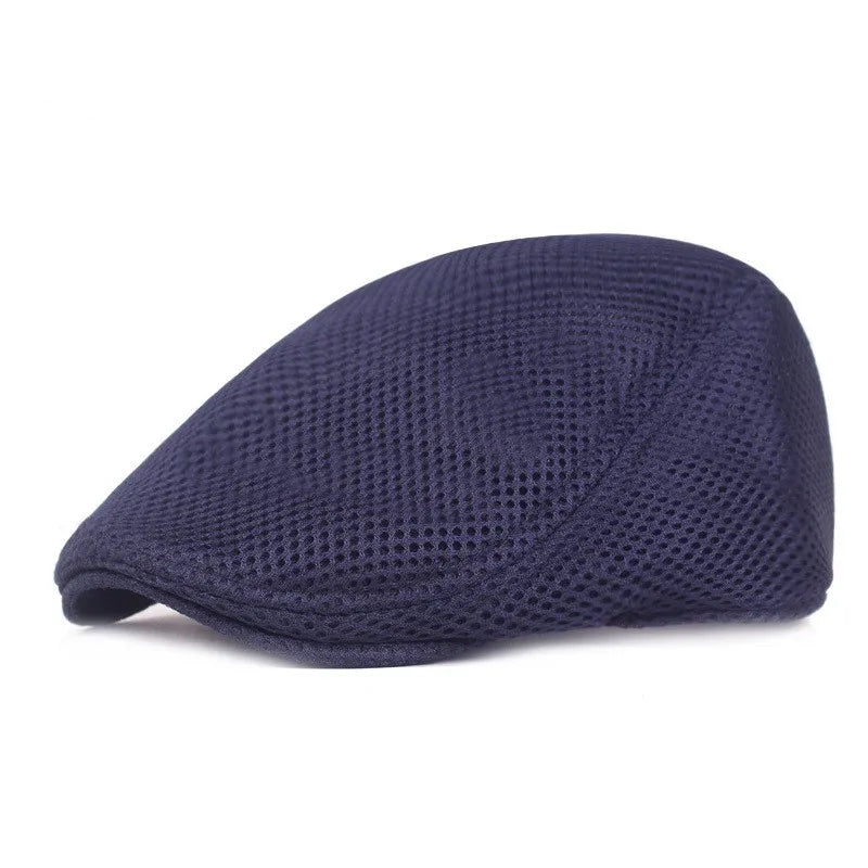 Breathable Mesh Hollow Berets Hat For Men Convenient Spring Summer Beret Quick-drying Newsboy Cap Retro Sun Hats Painter Caps