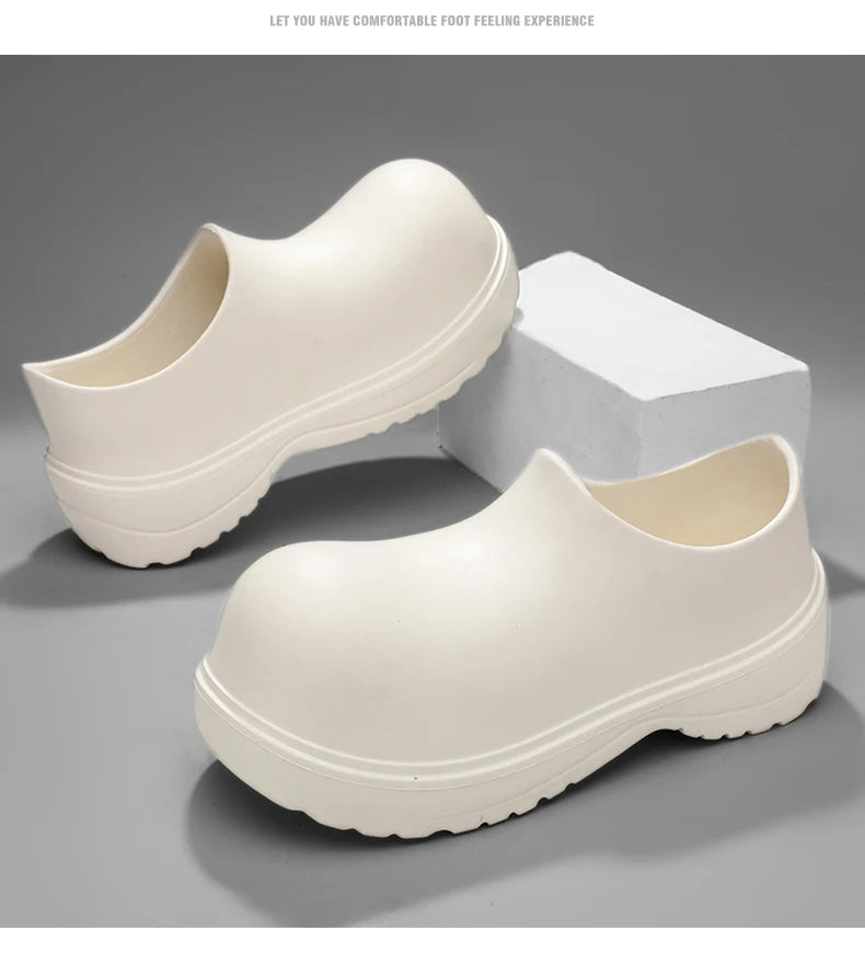 Slippers for men, spring trendsetters, height increasing thick soled big toe shoes, stylish men, summer outerwear, casual fashio