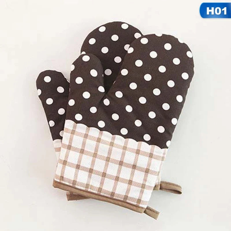 1Pcs Hot Oven Mitts Baking Anti-Hot Gloves Pad Oven Microwave Insulation Mat Baking Kitchen Tools