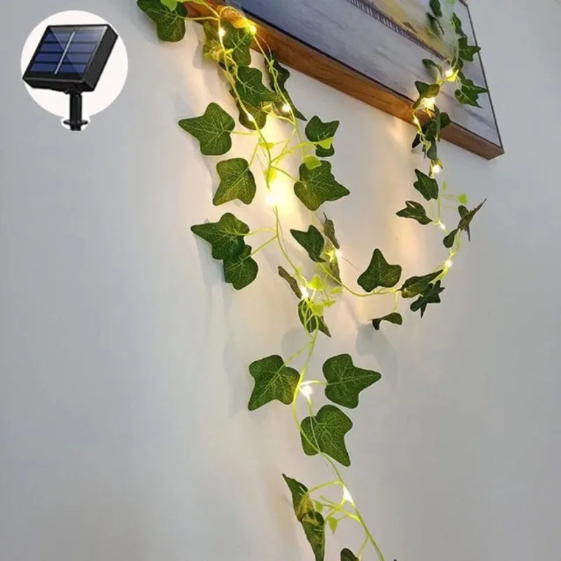 Fairy Lights 7M 50LEDS/12M 100LEDS Solar Lights Maple Leaf Waterproof Outdoor Garland Solar Lamp Christmas for Garden Decoration