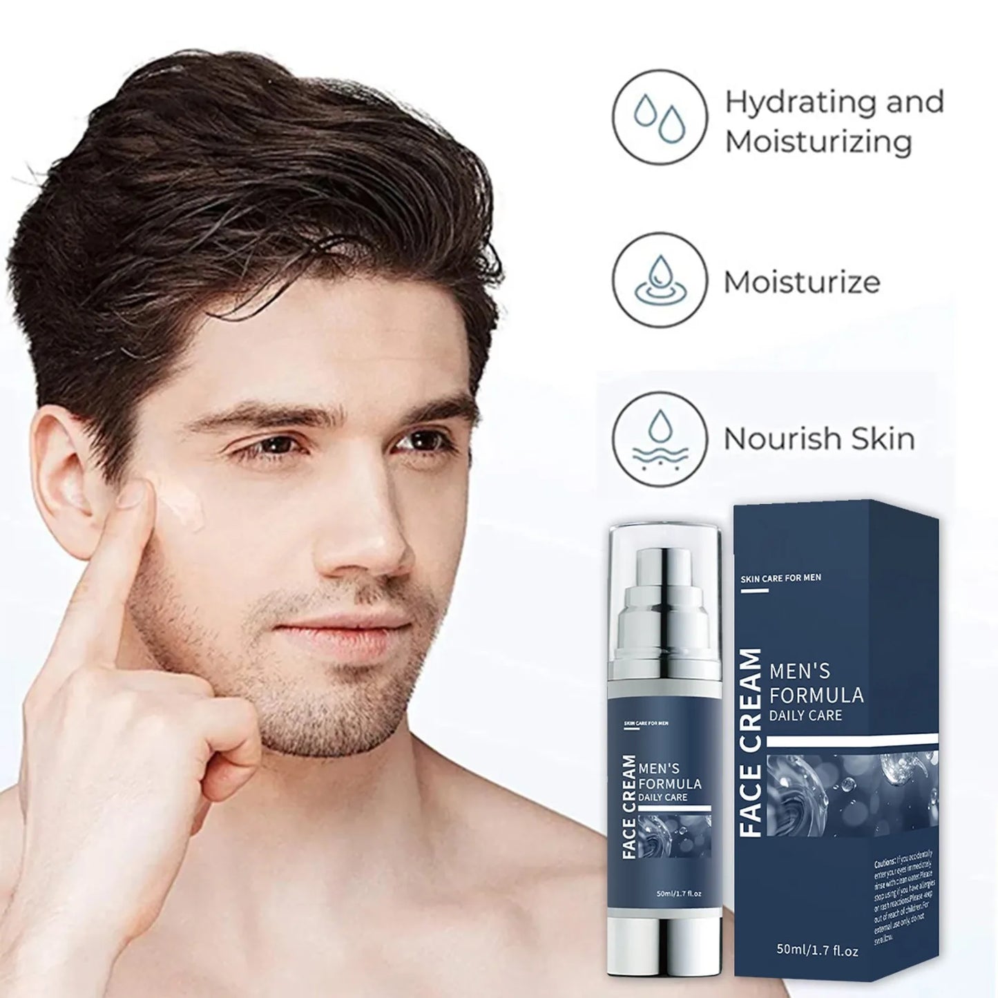 Men'S Special Moisturizing Face Cream With Hyaluronic Acid Dark Spot Remover Moisturizing Repair Anti-Aging Essence Facial Skin