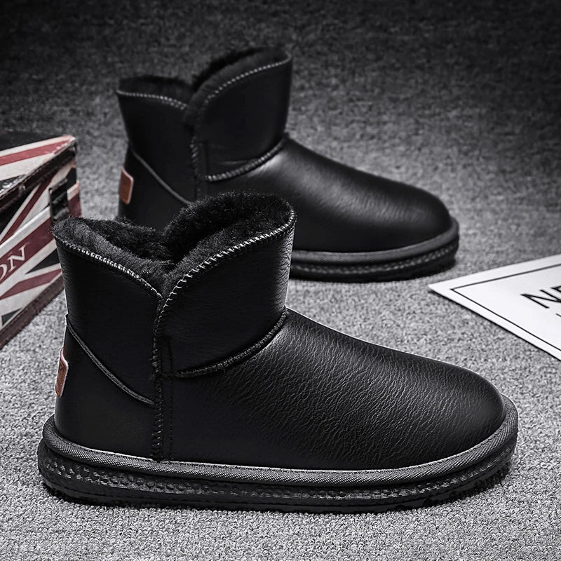 Casual Sneaker Loafers Ankle Boots Sports and Leisure Boots Winter Men Platform Sports Shoes Snow Boots Round Toe Non-slip New