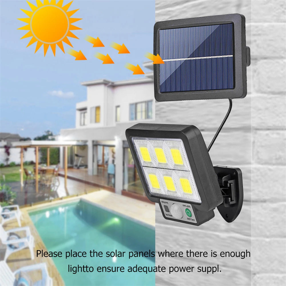 Outdoor Waterproof Emergency Street Garden Security Decor Lamp LED Solar Split Wall Lamp Motion Sensor Sunlight Light 3 Mode