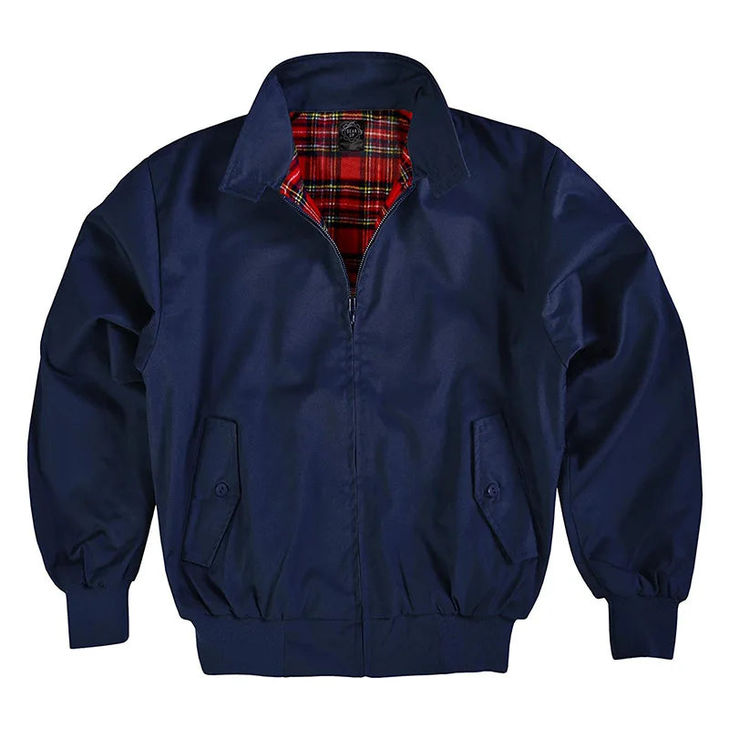 New Men's Spring Bomber Jacket Casual Outwear Turndown Collar Cotton Coats Fashion Slim Fit Business Jackets Male Clothing