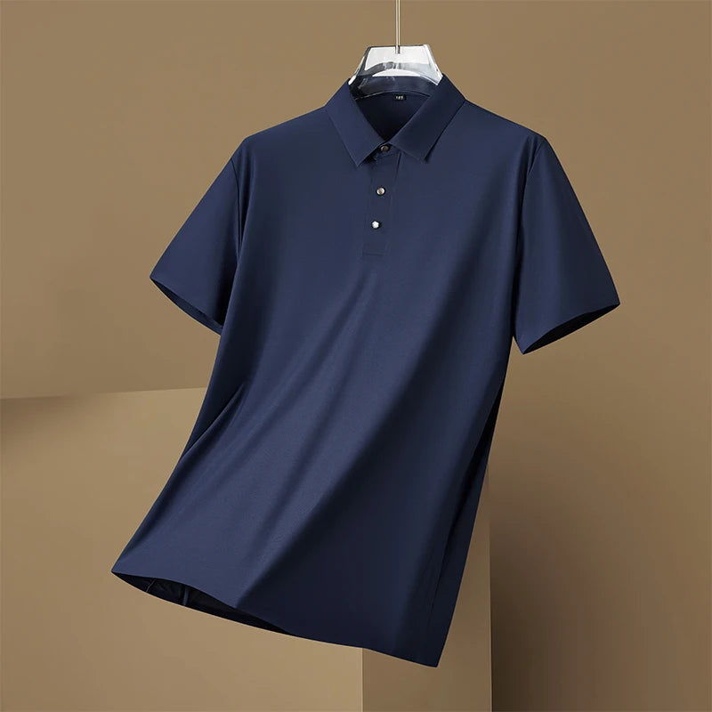 Men Polo Shirt Summer Cool Oversized 5XL 6XL 7XL 8XL Plus Size T Shirt 2024 Short Sleeve Breathable Thin Loose Fashion Male Soft