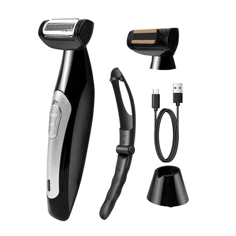 Back Shavers for Men Body Groomers Painless Hair Remover for Men Epilator Shaver Back Face Long Handle Portable Shaver Body Care