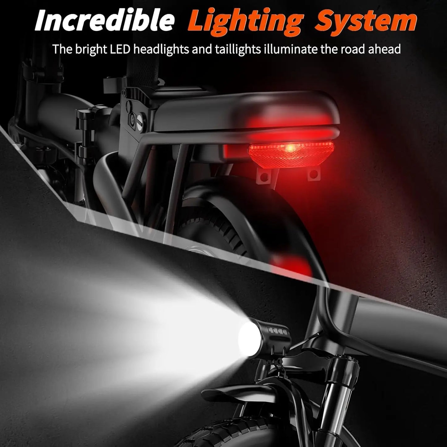 Folding Electric Bike for Adults 500w Brushless Motor | 48V Removable Battery | 19.88 Mph Speed | PAS 35 Miles, Customized