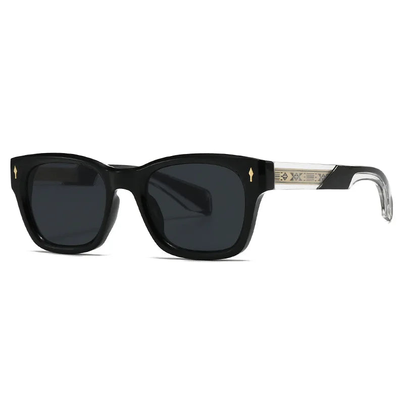 Hot Sale New Polarized Sunglasses Male Fashion Black Travelling UV400 Shades Men Women Classic Square High Quality Rivet Glasses