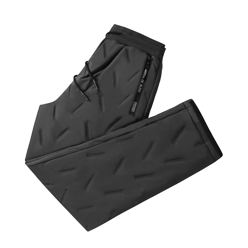 Men Winter Casual Pants 2024 New Thick Lambswool Windbreak Warm Pant Men Fashion Joggers Fleece-Lined Trousers Men Plus Size 8XL