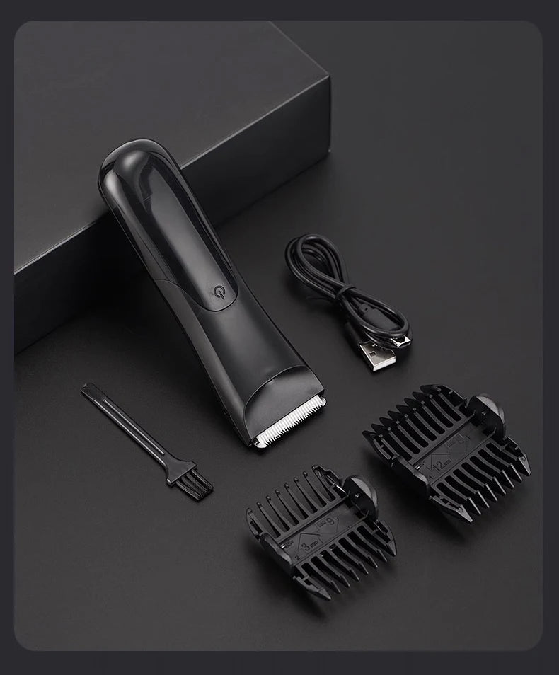 Mens Body Hair Trimmer for Men Balls Women Lady Shaver Hair Removal Bikini Trimmer Groin & Body Shaver Groomer Arm Beard Razor