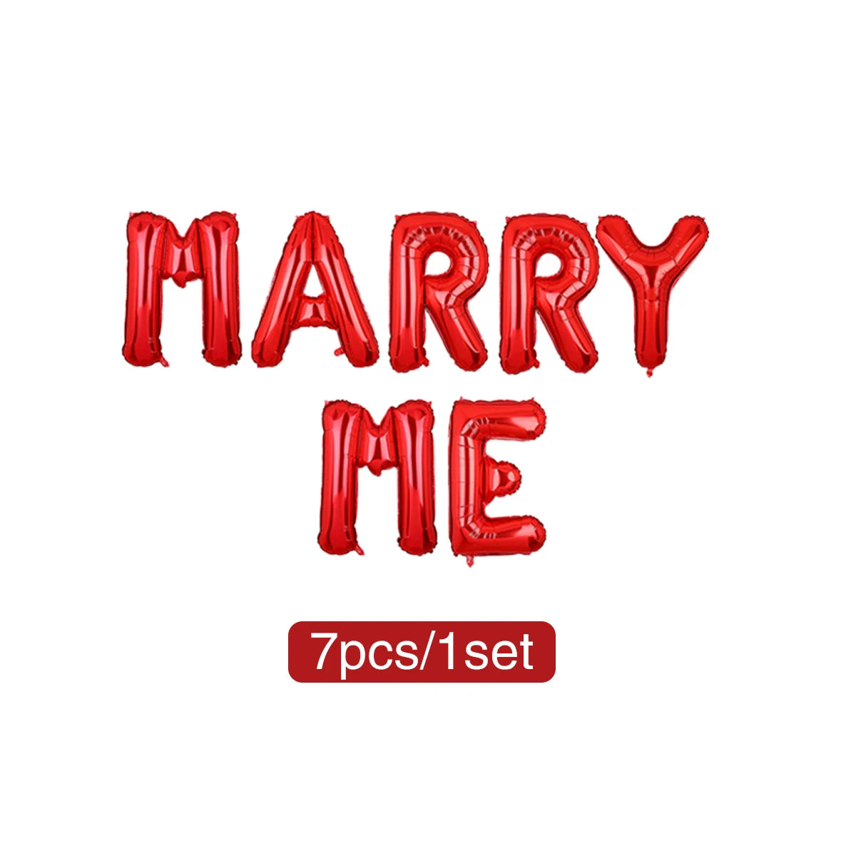 Marry me Red Balloon Set Simulation Rose Petals Heart shaped Balloon Valentine's Day Confession Proposal Decoration