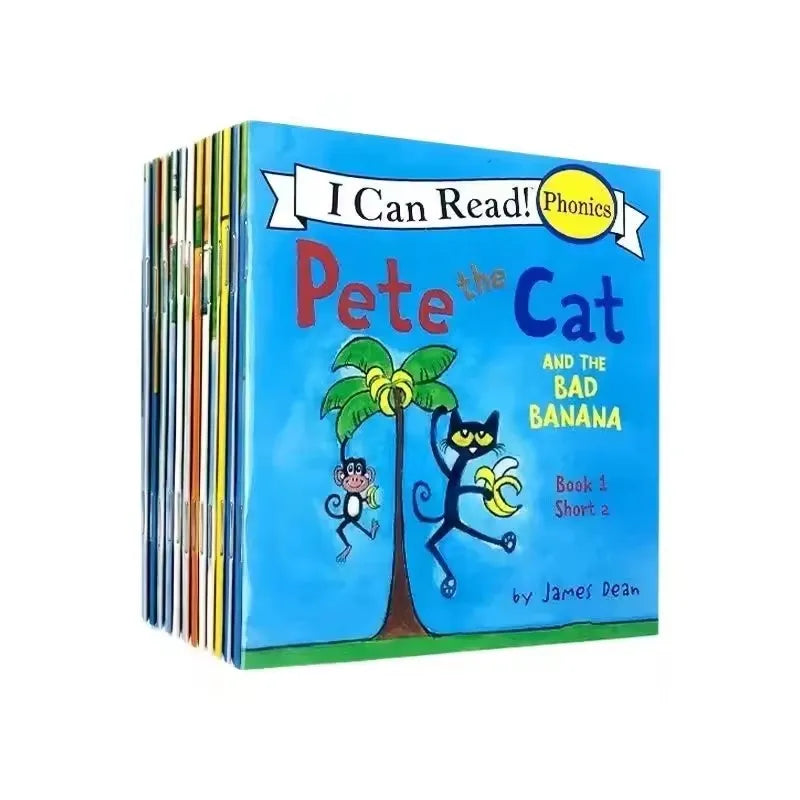 Pete the Cat 12 Books Set I Can Read English Picture Story for Children Early Education Pocket Size Reading Material