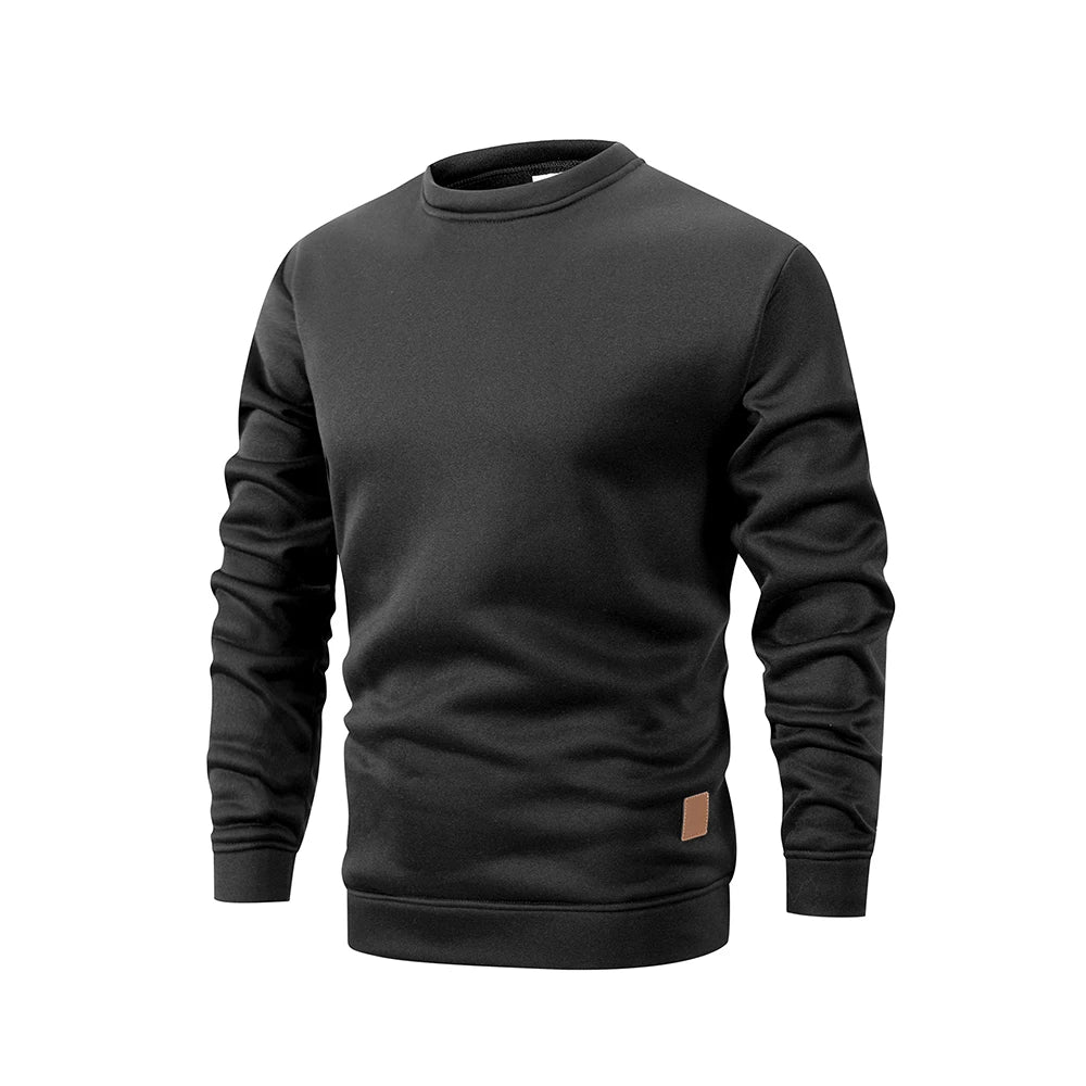 Men's Autumn Long Sleeve Knit Pullover Solid Color Crewneck Warm Sweater Men Casual Loose Sweatshirt Street Sportswear